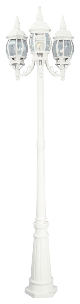 Designers Fountain 1923-BK 3 Light 84" 3 Head Post Lantern - White