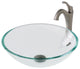 Glass Vessel Sink, Arlo Bathroom Faucet, Drain, Ring, Spot Free Stainless Steel