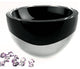 Jet Black Penelope Mouth Blown European Lead Free Crystal Bowl, 6"