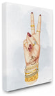 Designer Peace Hand Sign with Golden Accessories24x30