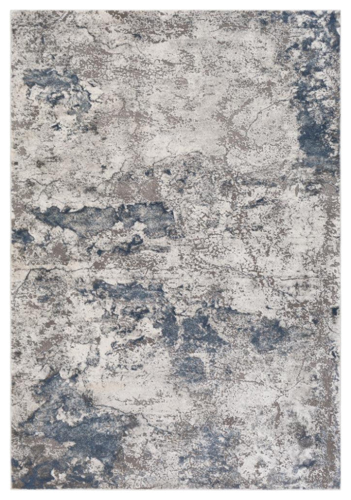 Surya Tibetan TBT-2318 9'x12'4" Rug, Navy/Denim/Light Gray/White