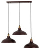 Eadred Industrial 3 Light Oil Rubbed Bronze Island Pendant 14" Wide