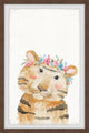"Tiger With Flower Crown" Framed Painting Print, 16x24