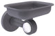 Clearview Wall Mounted Soap Dish Holder with Groovy Accents, Matte Gray