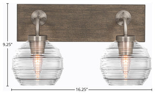 Oxbridge, Bath Bar, Graphite & Painted Distressed Metal, 6" Clear Ribbed