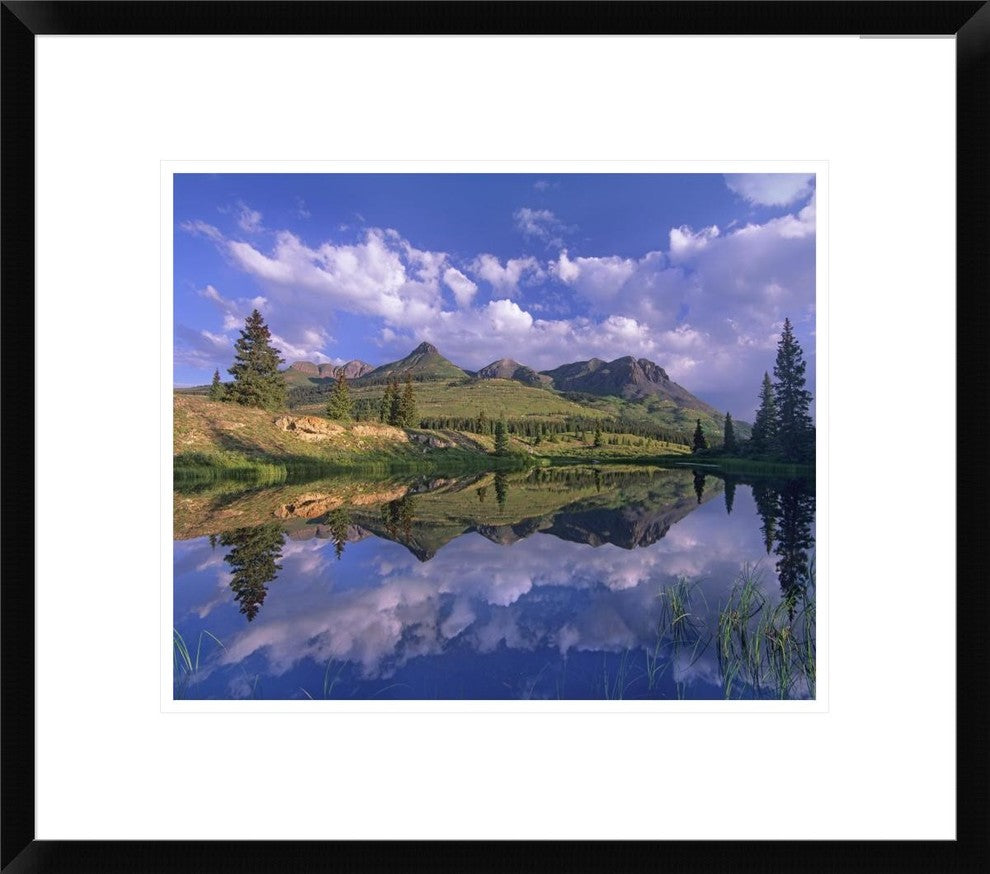 Grand Turk and Sultan Mountain Reflected In Molas Lake, Colorado, 20"x17"