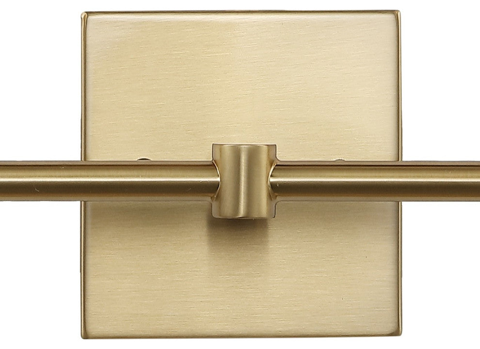 Cato 13.5" 2-Light Modern Farmhouse Iron/Glass Vanity, Oil Rubbed Bronze/Clear
