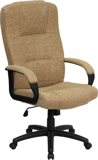 Beige High Back Fabric Chair