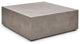 Bloc Square Concrete Coffee Table, Dark Gray, 48"