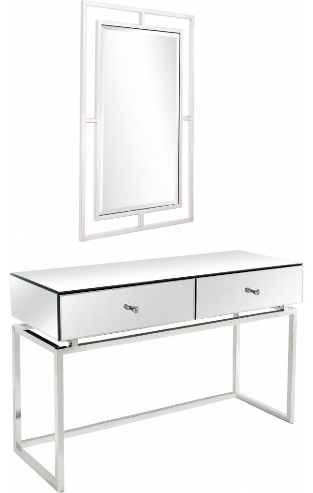 Silver Chic Mirror and Console Table