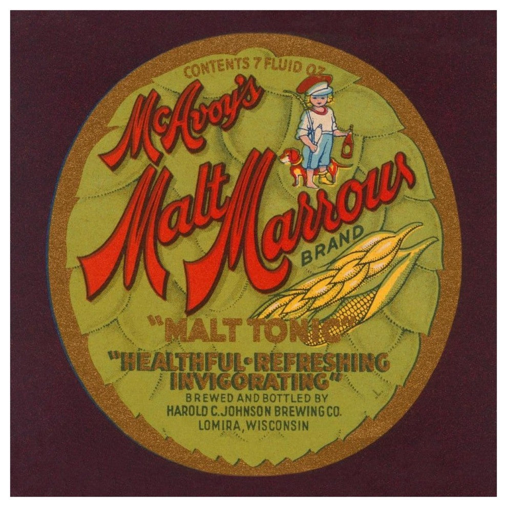 "McAvoy's Malt Marrows "Malt Tonic" Digital Paper Print by Retrolabel, 42"x42"