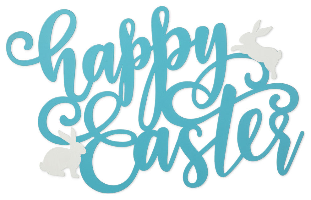 18"L Easter Metal " Happy Easter" Door Hanger