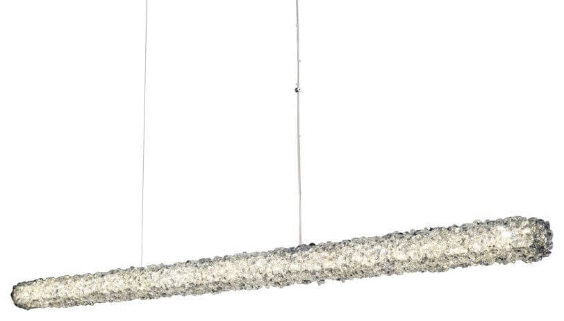 62" LED Chrome Mid-Century Modern Island Light