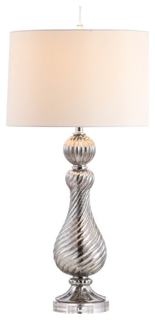 Murano 32" Swirled Crystal/Glass LED Table Lamp, Gray