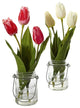Tulip Artificial Arrangement, Jar, set of 2
