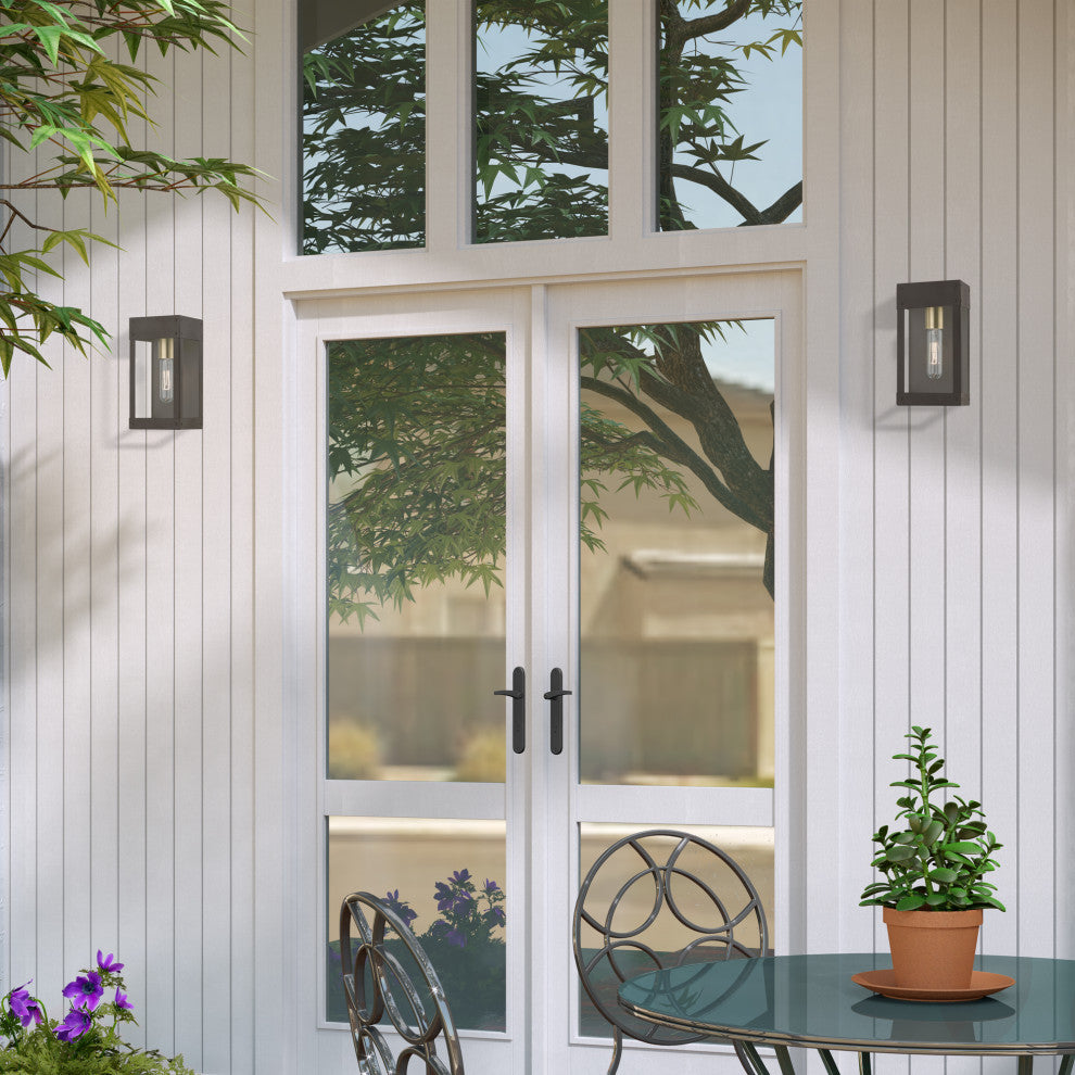 Barrett 1 Light Bronze Outdoor Wall Lantern