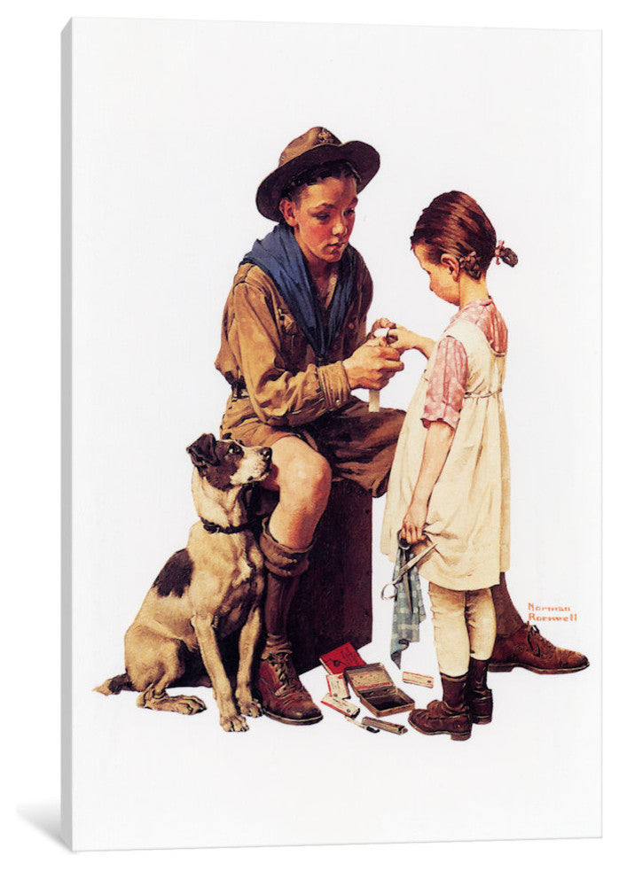 "Young Doctor" by Norman Rockwell, Canvas Print, 40x26"