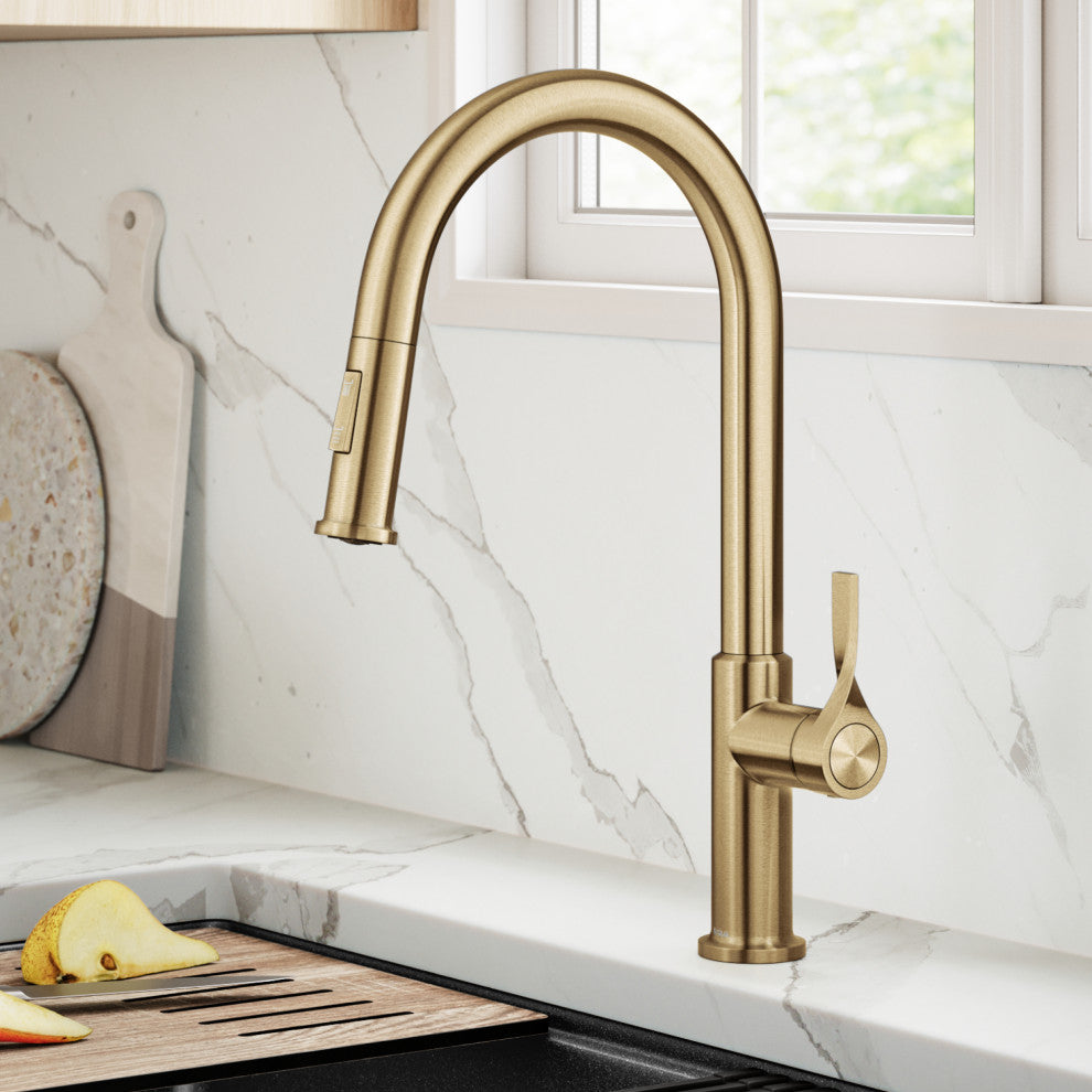 KRAUS Torak 2-Function Single Handle Pull Down Kitchen Faucet SFBB