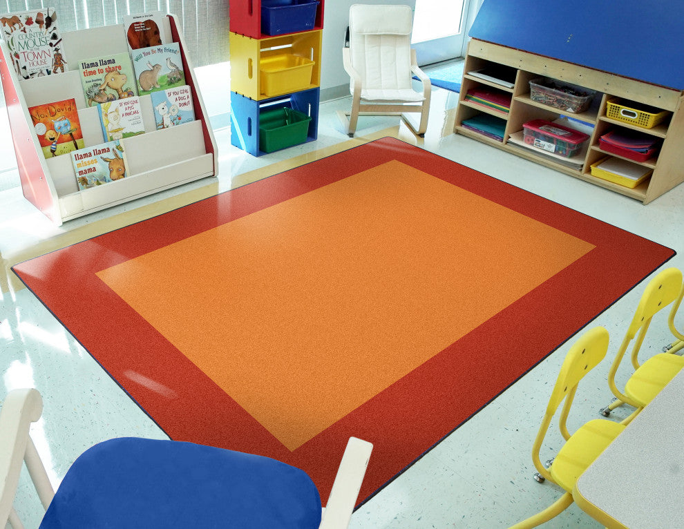 All Around Rug, Orange, Rectangle, 92"x64"