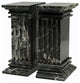 Renaissance Collection Black Zebra Marble Bookends