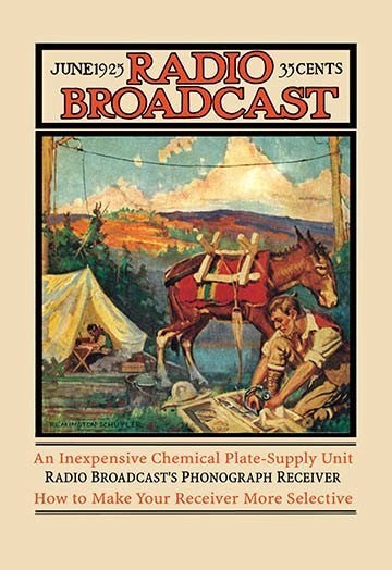 Radio Broadcast: June 1925 - Fine Art Giclee Print 24" x 36"