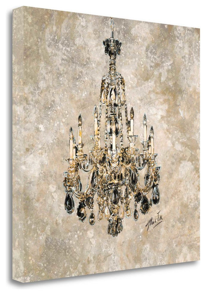"Champagne Chandelier" By Marta G. Wiley, Giclee Print on Gallery Wrap Canvas