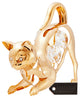 Matashi 24K Gold Plated Cat on Prowl Ornament