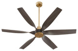 Quorum International 55606 Kimbo 60" 6 Blade Indoor / Outdoor - Aged Brass