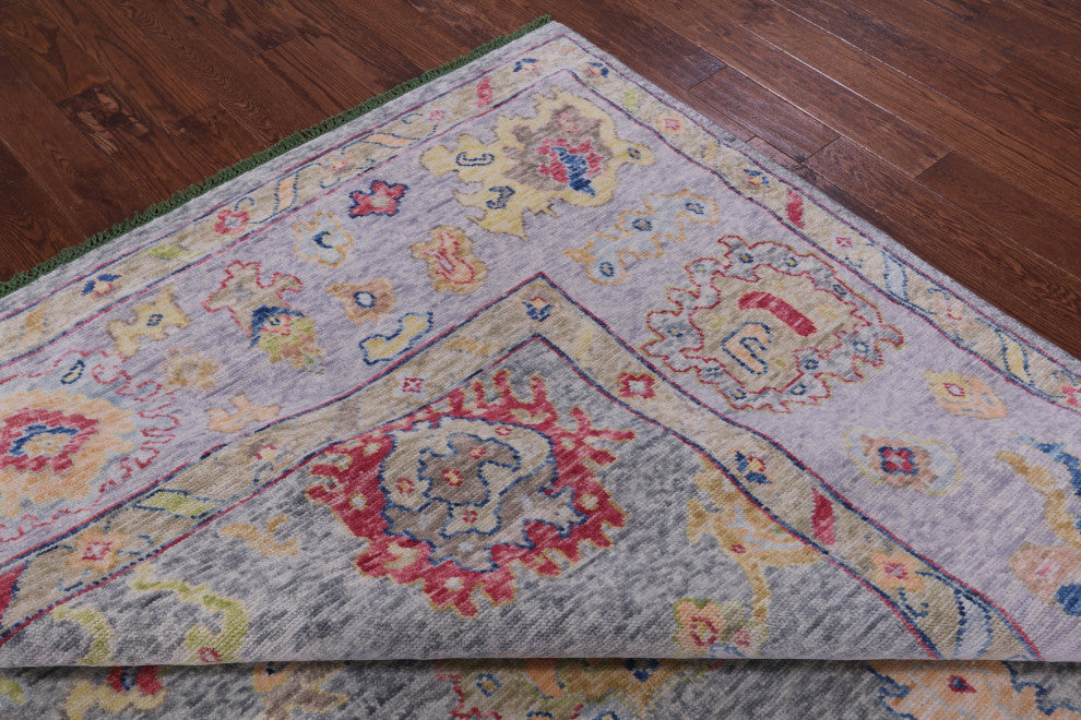 Hand Knotted Turkish Oushak Wool Rug 9' 1" X 12' 0" - Q16090