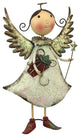 Clara Holiday Helper Metal Angel Statue