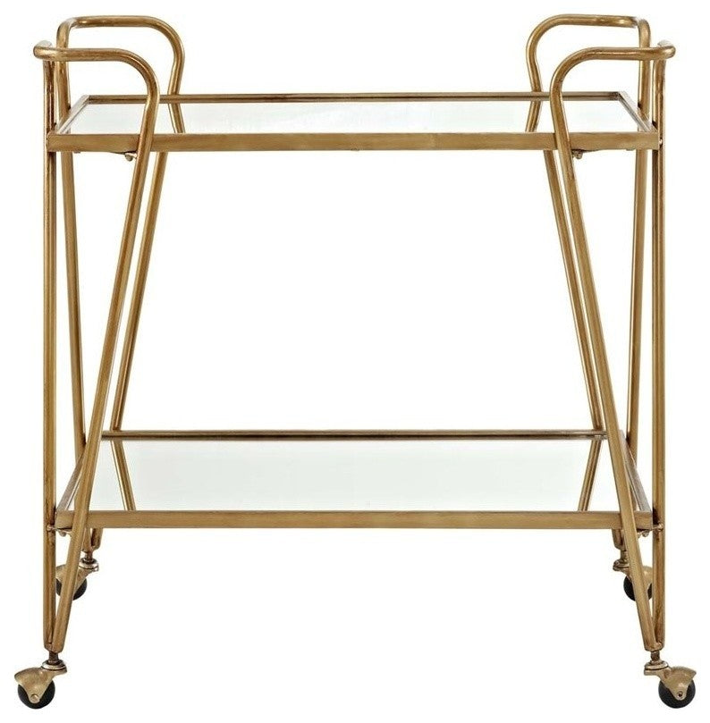 Gold Midcentury Bar Cart
