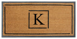 A1HC Hand-Crafted 24"x48" Rubber Coir Double-Single Monogrammed, K