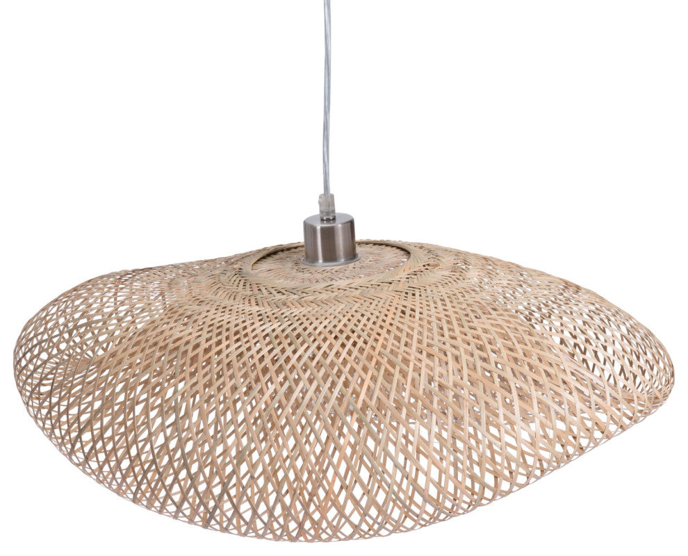 Pendant Ceiling Light Fixture, Steel Metal, Polyester, Natural, Lounge Cafe