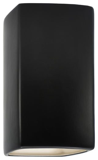 Ambiance, Small ADA Rectangle, Open Top & Bottom Wall Sconce, Carbon Matte Black