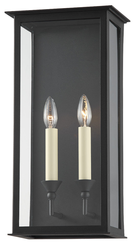 Exterior Wall Sconce, Textured Black