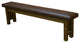 Barnwood Style Timber Peg Upholstered Bench, Woodland Smoke, 6 Foot, Quarter Espresso