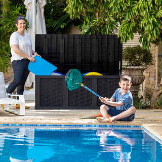 Starplast 153 Gallon Plastic Deck Box, Black