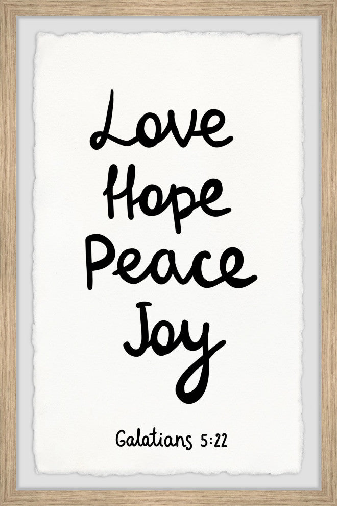 "Peace and Joy" Framed Painting Print, 8x12