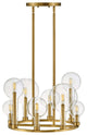 Hinkley Alchemy Chandelier, Lacquered Brass, 8 Light