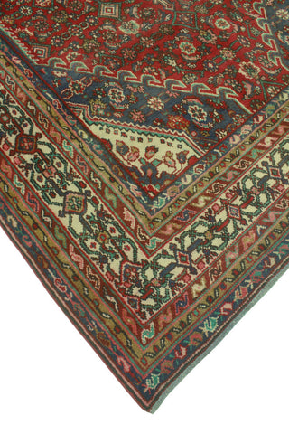 Fine Vintage Distressed Albertin Red/Ivory Rug, 6'8 x 9'10