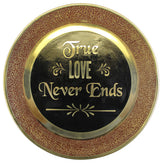 Natural Geo True Love Never Ends Wall Hanging Brass Accent Plate