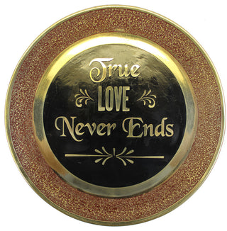 Natural Geo True Love Never Ends Wall Hanging Brass Accent Plate