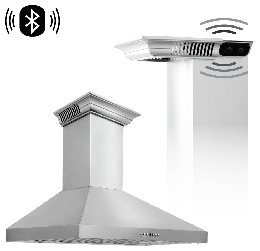 ZLINE 30" Ducted Vent Wall Mount Range Hood With Built-in CrownSound