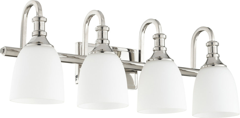Richmond 4-Light Vanity Fixture, Polished Nickel