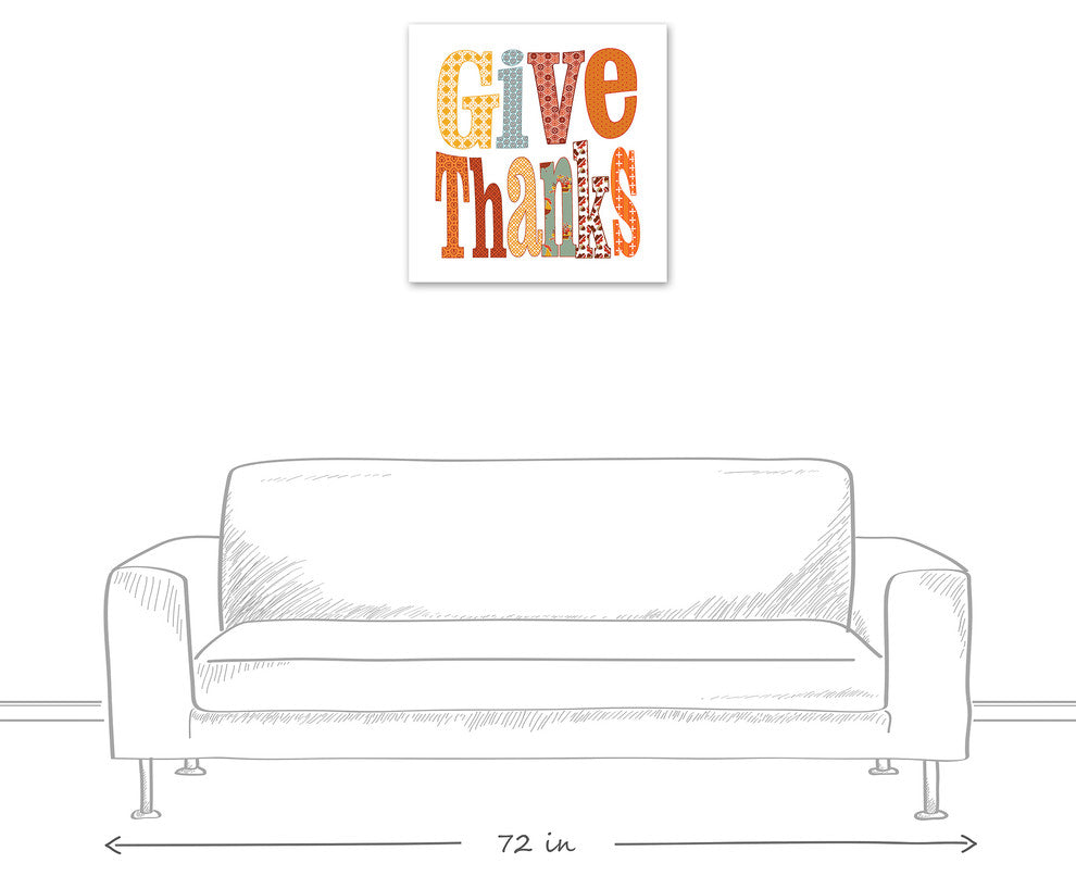 Give Thanks 24x24 Canvas Wall Art