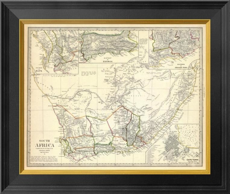 "South Africa, 1834"  by Society for the Diffusion of Useful Knowledge, 20x17"