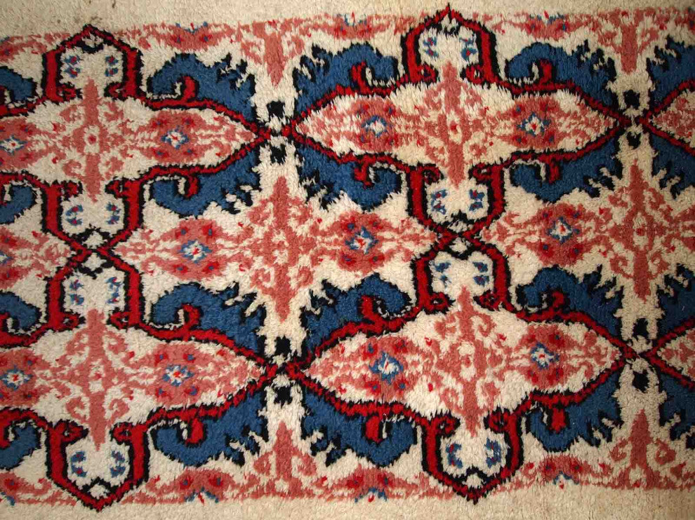 Handmade Vintage Moroccan Berber Rug, 2.6'x5.4', 80cmx165cm 1970s