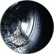 3D Abstract Art Black Spiral, Abstract Round Metal Wall Art, 11"