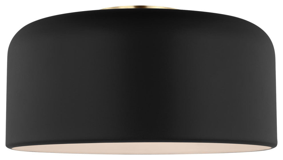 Malone Medium Ceiling Flush Mount, Midnight Black