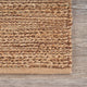 Traditional Brown Organic Jute Area Rug, 9'x12'